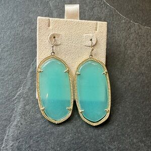 Kendra Scott Elegant Gold and Blue Drop Earrings